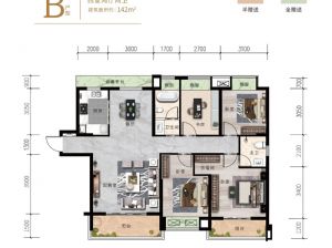 常德-汉寿县金色晓岛为您提供B户型鉴赏