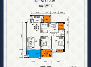 常德-汉寿县西湖汇为您提供B户型鉴赏