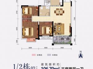 常德-石门县阳光尚都为您提供1、2栋03户型鉴赏
