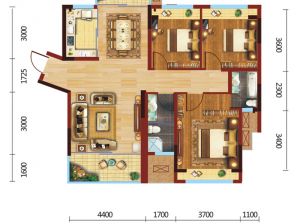常德-石门县三江欣城为您提供B户型鉴赏