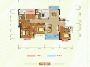 常德-石门县大汉澧水龙城为您提供C-1户型鉴赏