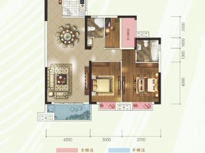 常德-石门县大汉澧水龙城为您提供A-3户型鉴赏