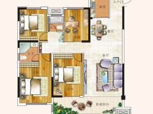 常德-安乡县国府大院为您提供A1户型鉴赏