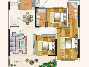常德-安乡县国府大院为您提供A2户型鉴赏