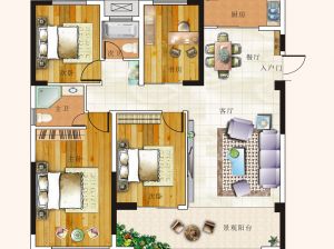 常德-安乡县国府大院为您提供B1户型鉴赏