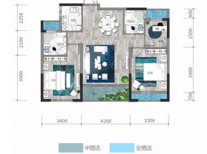 常德-临澧县曙光铂悦为您提供B户型鉴赏