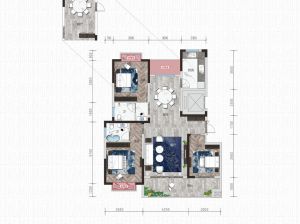 常德-临澧县桂发御园为您提供C2户型鉴赏