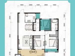 常德-澧县星河汇为您提供A户型鉴赏