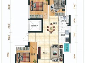 常德-津市市嘉和苑小区为您提供1栋B户型鉴赏