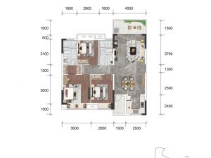 常德武陵区武陵中央广场为您提供A1户型鉴赏