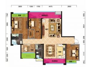 常德武陵区枫林逸景为您提供A户型鉴赏