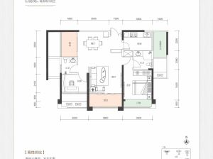常德武陵区汇景中央广场为您提供二期88㎡户型鉴赏