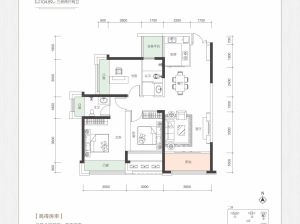 常德武陵区汇景中央广场为您提供二期104㎡户型鉴赏