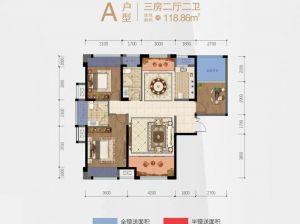 常德鼎城区学府春天为您提供A户型鉴赏