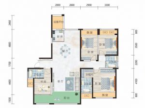 常德武陵区穿紫河壹号为您提供1#B-1户型鉴赏