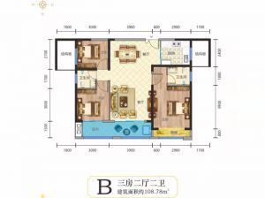 常德鼎城区金穗院为您提供B户型鉴赏