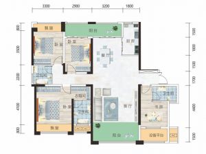 常德武陵区穿紫河壹号为您提供3#B-2户型鉴赏