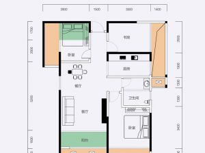 常德鼎城区江南滨江府为您提供1#B户型鉴赏