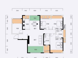 常德鼎城区江南滨江府为您提供2#A户型鉴赏