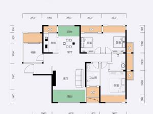 常德鼎城区江南滨江府为您提供1#A户型鉴赏