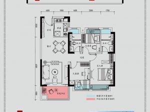 常德武陵区碧桂园翘楚棠为您提供YJ95户型鉴赏