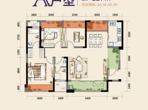 常德鼎城区御龙湾为您提供A户型鉴赏