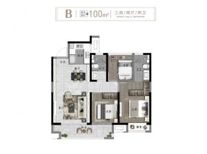 常德鼎城区文澜府为您提供B户型鉴赏