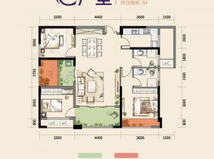 常德鼎城区御龙湾为您提供C户型鉴赏