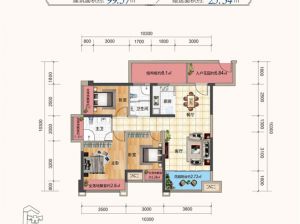 常德经开区滨江中心城为您提供C2-3C户型鉴赏