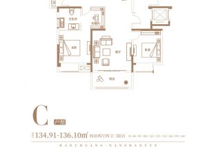 常德经开区浩创南山樾为您提供C户型鉴赏