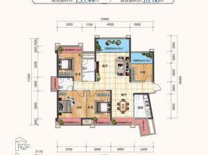 常德经开区滨江中心城为您提供C2-3B户型鉴赏