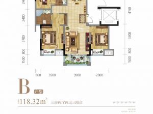 常德经开区浩创南山樾为您提供B户型鉴赏