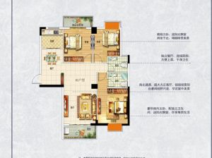 益阳资阳区领秀资江为您提供9栋三房户型鉴赏