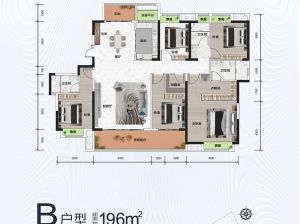 益阳资阳区中铁银城江月为您提供B户型鉴赏