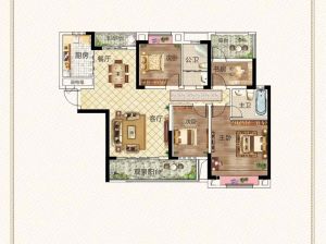 益阳资阳区大汉资江城三期为您提供F户型鉴赏