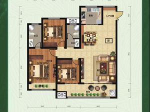益阳-南县幸福家园为您提供B1户型鉴赏