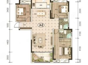 益阳-桃江县上海佳苑为您提供A2户型鉴赏