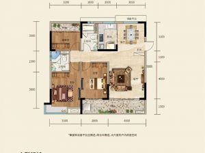 益阳-南县辉达时代广场为您提供B户型鉴赏