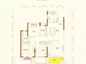 益阳赫山区中梁壹号院为您提供C户型鉴赏
