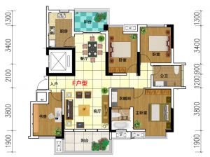 益阳赫山区兰溪中心为您提供F户型鉴赏