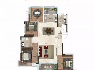 岳阳云溪区郡华长郡里为您提供9#A户型鉴赏