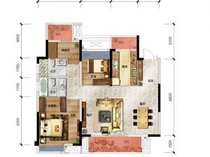 岳阳云溪区未名府为您提供6户型鉴赏