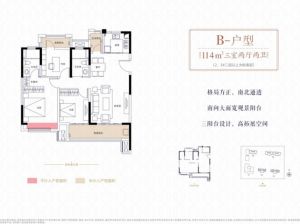 岳阳岳阳楼区巴陵正荣府为您提供B户型鉴赏