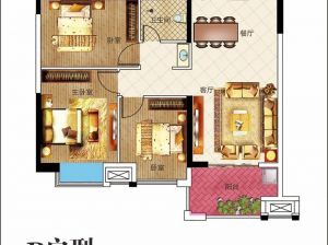岳阳-岳阳县荣湾外滩为您提供B户型鉴赏