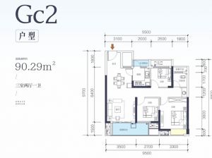岳阳-岳阳县富华观澜郡为您提供GC2户型鉴赏