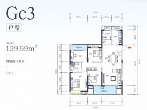 岳阳-岳阳县富华观澜郡为您提供GC3户型鉴赏