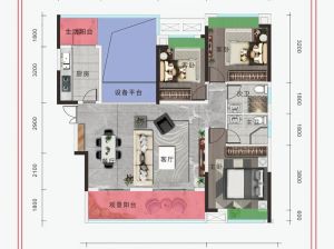 岳阳-岳阳县融湾新天地为您提供A1户型鉴赏