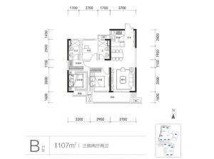 岳阳岳阳楼区城市之光为您提供B户型鉴赏