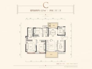 岳阳岳阳楼区保利堂悦为您提供C户型鉴赏