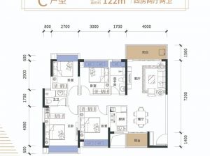 岳阳岳阳楼区宝德麓湖为您提供C户型鉴赏